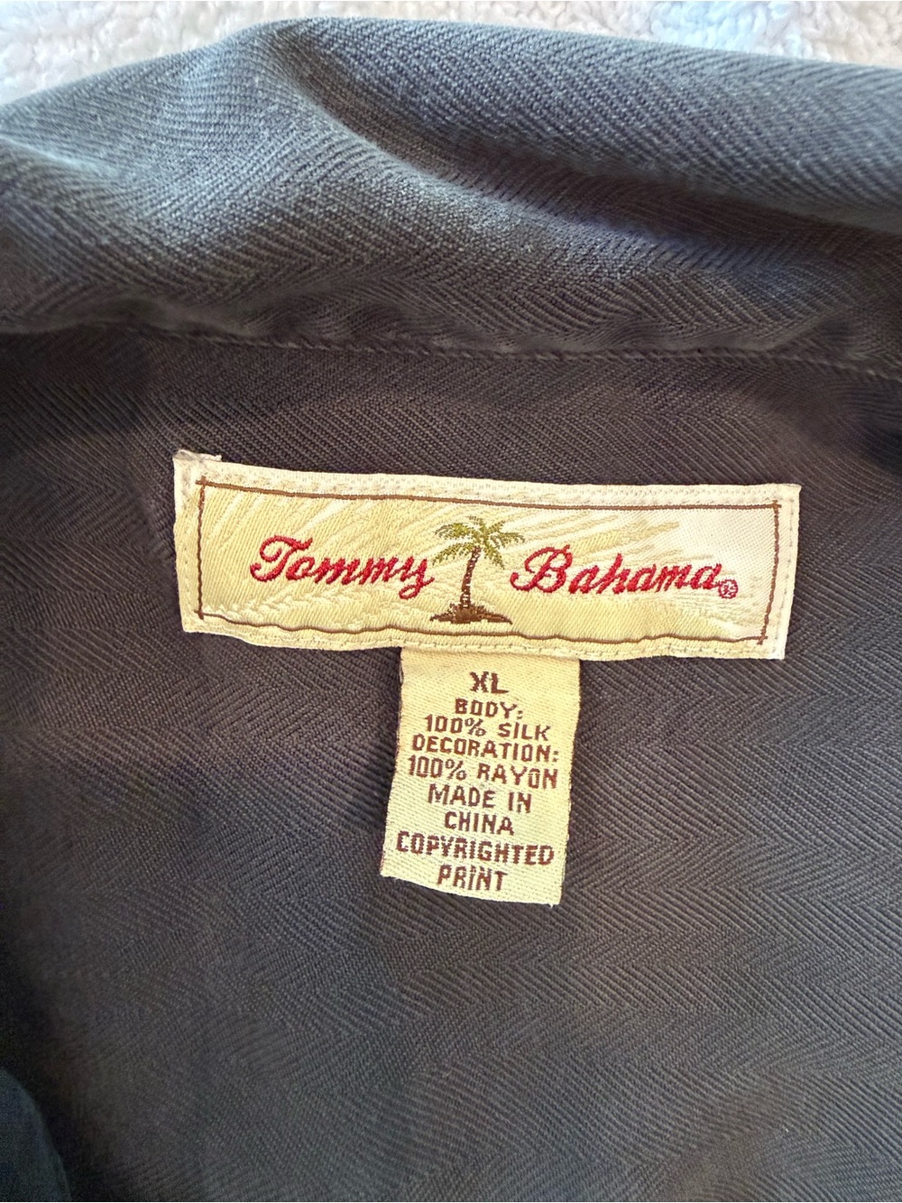Tommy Bahama Embridered Flamingo If Looks Could Grill button up shirt. - Picture 4 of 6